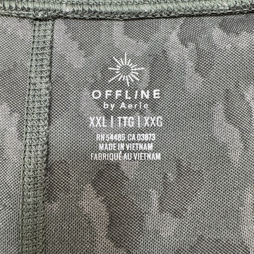 Aerie Offline‎ Green Leopard Animal Print Stretch Joggers Women's Size XXL - Picture 5 of 11